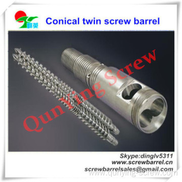 Conical Twin Screw &amp; Cylinder For Pvc Extruder 